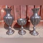 سنگاب و گلدان دستساز مسی